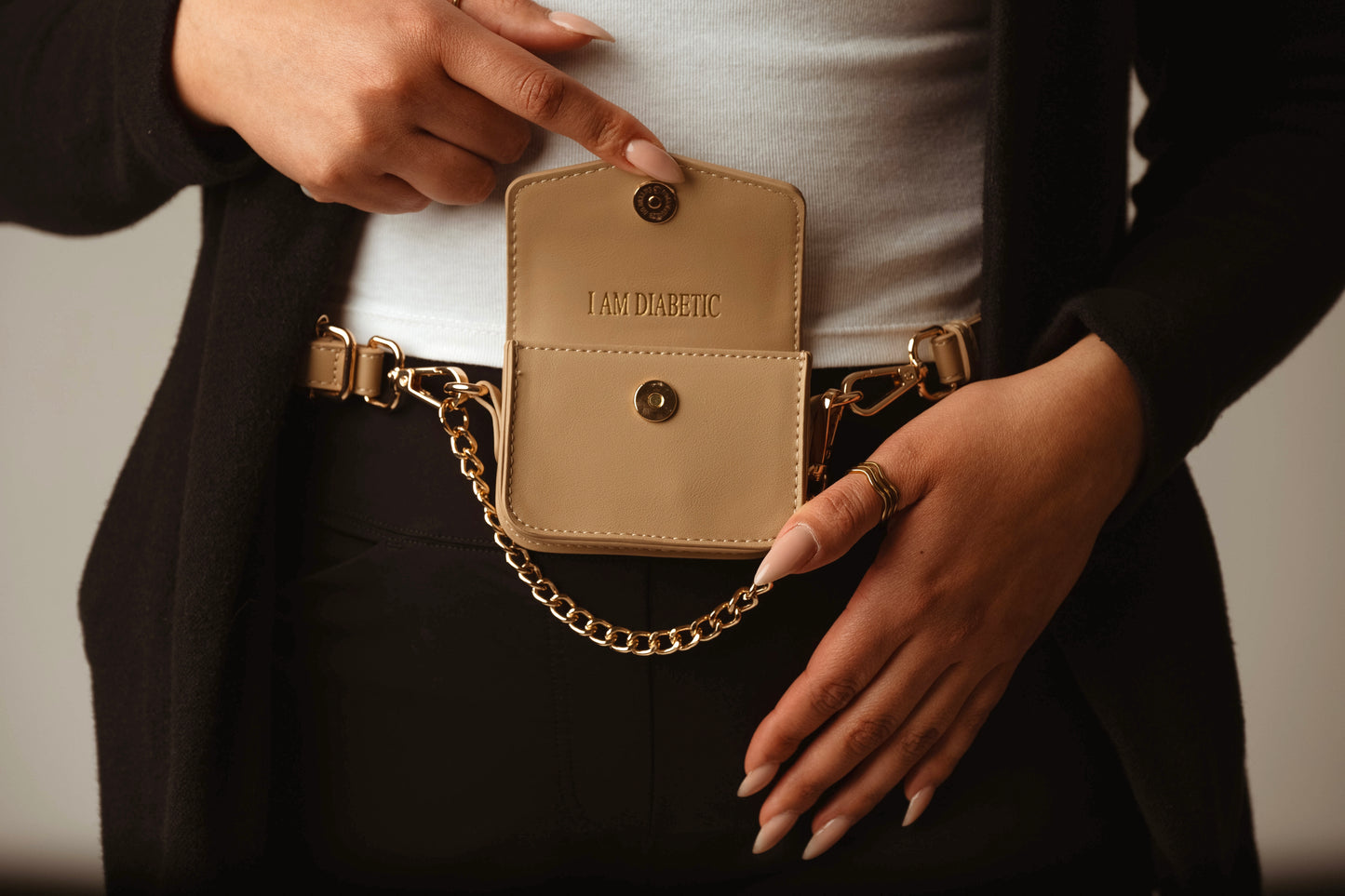The Signature Satchel-Beige